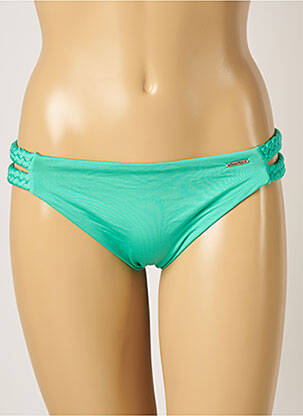 Bas de maillot de bain effet matière satinée culotte vert BANANA MOON femme