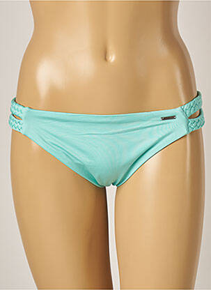 Bas de maillot de bain effet matière satinée culotte bleu BANANA MOON femme