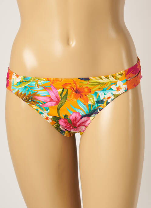 Bas de maillot de bain imprimé tie and dye culotte orange BANANA MOON femme