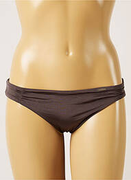 Bas de maillot de bain effet matière satinée culotte gris BANANA MOON femme