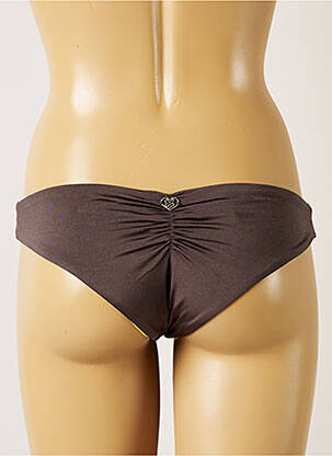 Bas de maillot de bain effet matière satinée culotte gris BANANA MOON femme