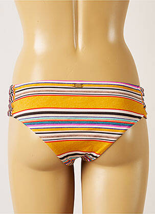 Bas de maillot de bain effet matière satinée culotte orange BANANA MOON femme