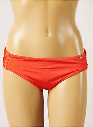 Bas de maillot de bain effet matière satinée culotte orange BANANA MOON femme