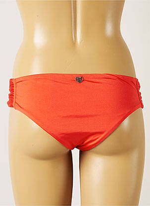 Bas de maillot de bain effet matière satinée culotte orange BANANA MOON femme