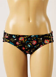 Bas de maillot de bain imprimé fleurs culotte noir BANANA MOON femme