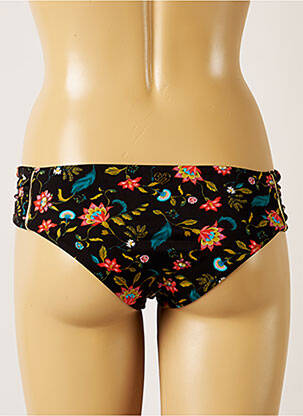 Bas de maillot de bain imprimé fleurs culotte noir BANANA MOON femme