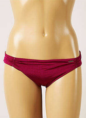 Bas de maillot de bain effet matière satinée culotte violet BANANA MOON femme