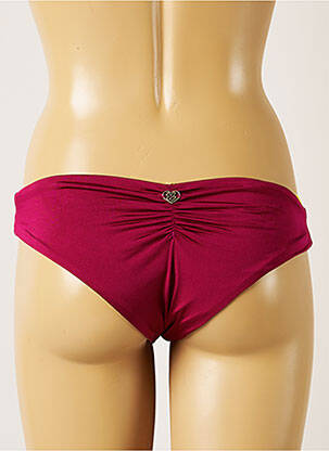 Bas de maillot de bain effet matière satinée culotte violet BANANA MOON femme