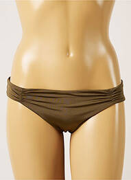 Bas de maillot de bain effet matière satinée culotte vert BANANA MOON femme