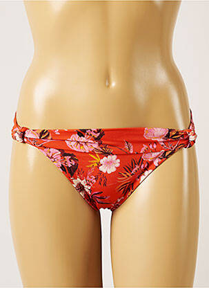 Bas de maillot de bain imprimé fleurs culotte orange BANANA MOON femme