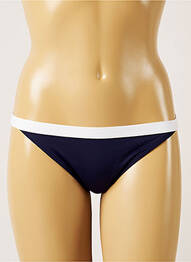 Bas de maillot de bain effet matière satinée bikini bleu BANANA MOON femme