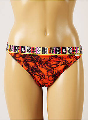 Bas de maillot de bain imprimé tie and dye culotte orange BANANA MOON femme