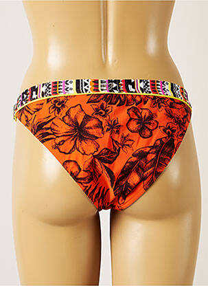 Bas de maillot de bain imprimé tie and dye culotte orange BANANA MOON femme