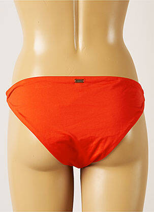 Bas de maillot de bain effet matière satinée culotte orange BANANA MOON femme