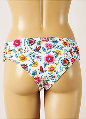 Bas de maillot de bain imprimé fleurs culotte blanc BANANA MOON femme