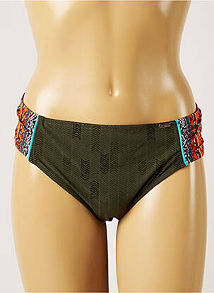 Bas de maillot de bain imprimé fantaisie culotte vert BANANA MOON femme