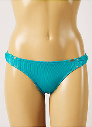 Bas de maillot de bain effet matière satinée culotte bleu BANANA MOON femme