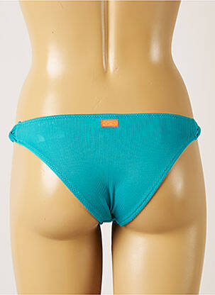 Bas de maillot de bain effet matière satinée culotte bleu BANANA MOON femme