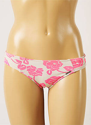 Bas de maillot de bain imprimé fleurs culotte beige BANANA MOON femme