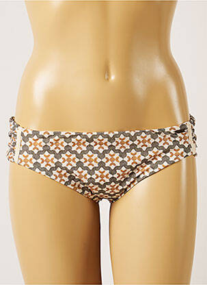 Bas de maillot de bain imprimé fantaisie culotte beige BANANA MOON femme