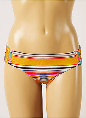 Bas de maillot de bain effet matière satinée culotte orange BANANA MOON femme