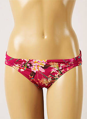 Bas de maillot de bain imprimé fleurs culotte violet BANANA MOON femme