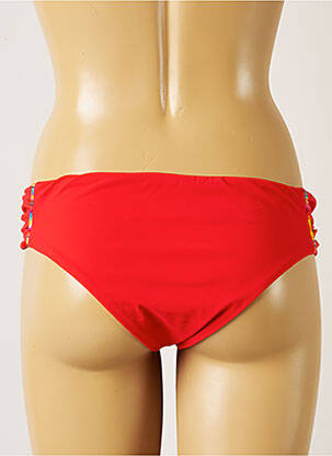 Bas de maillot de bain effet matière satinée culotte rouge BANANA MOON femme