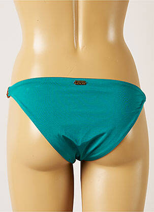 Bas de maillot de bain effet matière satinée bikini bleu BANANA MOON femme