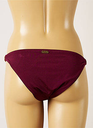 Bas de maillot de bain effet matière satinée bikini violet BANANA MOON femme