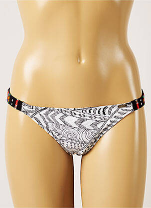 Bas de maillot de bain imprimé fantaisie bikini blanc BANANA MOON femme