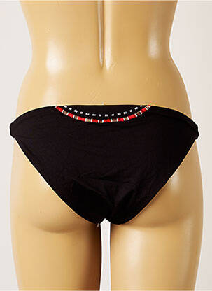 Bas de maillot de bain effet matière satinée bikini noir BANANA MOON femme