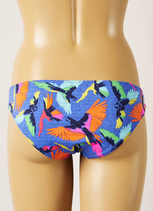 Bas de maillot de bain effet matière satinée culotte bleu BANANA MOON femme
