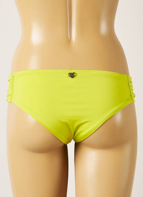 Bas de maillot de bain effet matière satinée culotte vert BANANA MOON femme