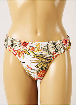 Bas de maillot de bain imprimé tie and dye culotte blanc BANANA MOON femme