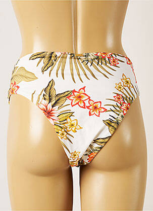 Bas de maillot de bain imprimé tie and dye culotte blanc BANANA MOON femme