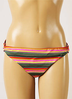 Bas de maillot de bain effet matière satinée culotte vert BANANA MOON femme
