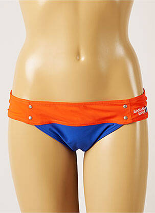 Bas de maillot de bain effet matière satinée culotte bleu BANANA MOON femme