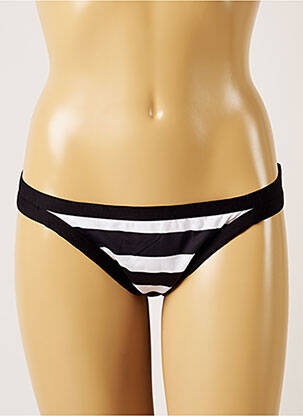 Bas de maillot de bain imprimé rayures bikini noir BANANA MOON femme