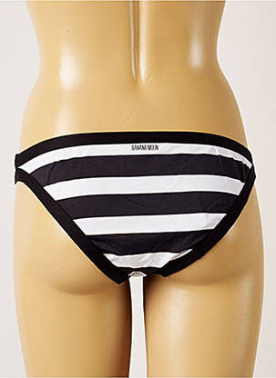 Bas de maillot de bain imprimé rayures bikini noir BANANA MOON femme