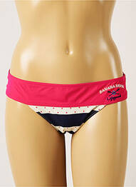 Bas de maillot de bain effet matière satinée culotte rose BANANA MOON femme