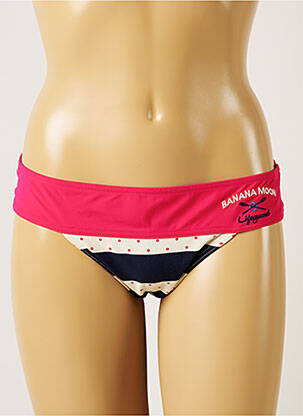 Bas de maillot de bain effet matière satinée culotte rose BANANA MOON femme