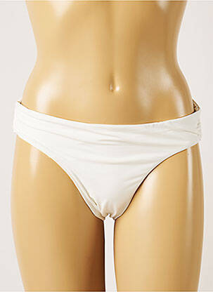 Bas de maillot de bain effet matière satinée culotte blanc BANANA MOON femme