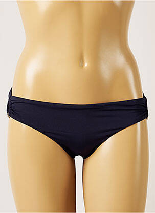 Bas de maillot de bain effet matière satinée culotte bleu BANANA MOON femme