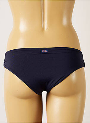 Bas de maillot de bain effet matière satinée culotte bleu BANANA MOON femme
