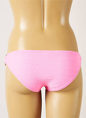 Bas de maillot de bain tissage texturé culotte rose BANANA MOON femme