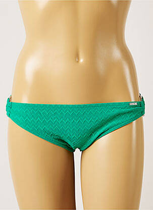 Bas de maillot de bain effet matière satinée culotte vert BANANA MOON femme