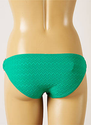 Bas de maillot de bain effet matière satinée culotte vert BANANA MOON femme