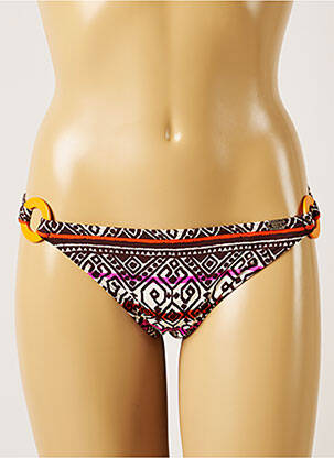 Bas de maillot de bain imprimé fantaisie bikini marron BANANA MOON femme