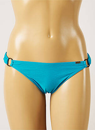 Bas de maillot de bain tissage texturé bikini bleu BANANA MOON femme