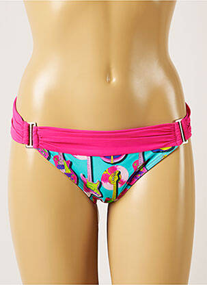 Bas de maillot de bain imprimé fantaisie culotte rose BANANA MOON femme